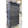 meyer-sound-leo-m-1100-lfc-package flown speaker array and subwoofer stack at outdoor concert