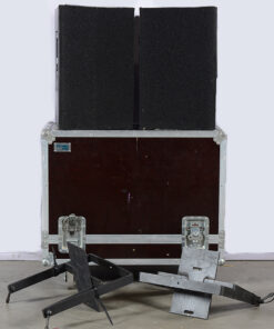 Meyer Sound UPA-2P speakers used in a flown configuration for a live audio event